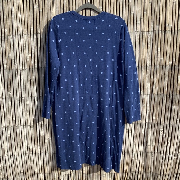 Blue Polkadot Sweater Dress - Picture 2 of 12